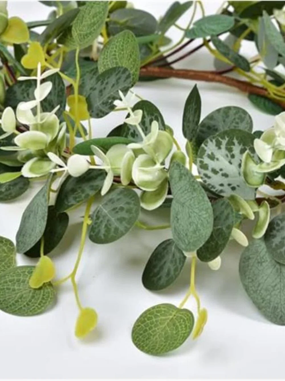 Artificial Green Eucalyptus Wreaths 14'' Spring Summer Eucalyptus Leaf